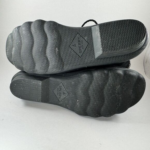 Sperry Black Syren Strait Quarter‎ Faux Fur Rubber Winter Boots Women’s 8.5 - Picture 5 of 7